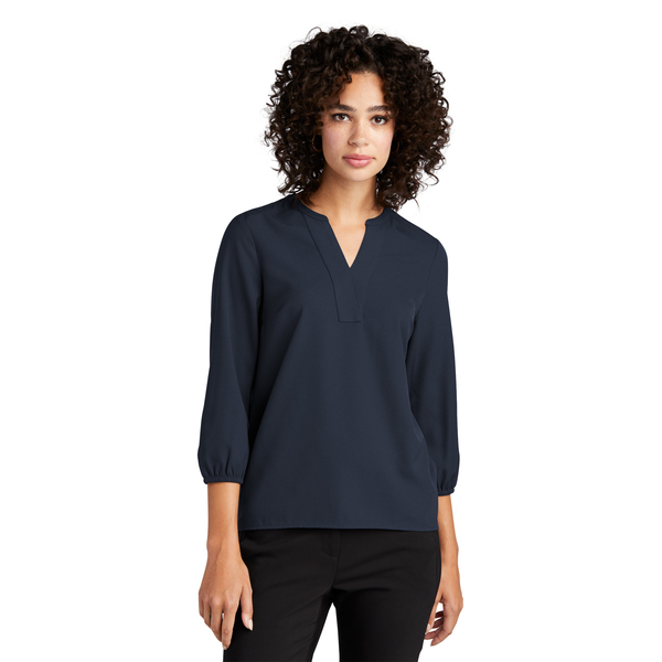 Mercer+Mettle® Women's Stretch Crepe 3/4-Sleeve Blouse